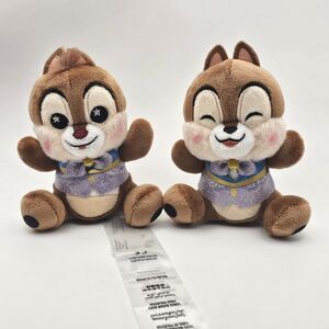 Walt Disney World 50th Anniversary CHIP And DALE Wishables Plush LR Set Of 2